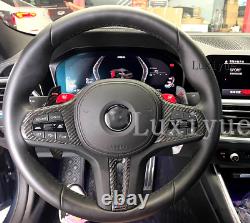 Real Carbon Fiber Steering Wheel Cover For BMW M2 M3 M4 G30 G20 G21 G28 G80 G01