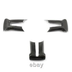 Real Carbon Fiber Steering Wheel Cover For Ford Mustang 2010-2014 Replacement
