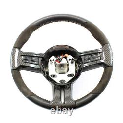 Real Carbon Fiber Steering Wheel Cover For Ford Mustang 2010-2014 Replacement