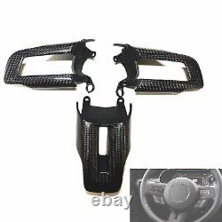 Real Carbon Fiber Steering Wheel Cover For Ford Mustang 2015-2023 Replacement