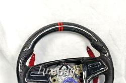 Real Carbon Fiber Steering Wheel+Cover+Paddle For Cadillac CTSL CTS ATS ATSL