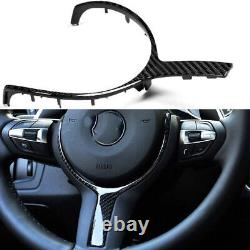 Real Carbon Fiber Steering Wheel Cover Trim Decor Fit for BMW M3 M4 M5 X5