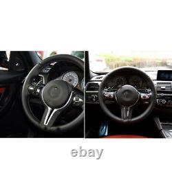 Real Carbon Fiber Steering Wheel Cover Trim Decor Fit for BMW M3 M4 M5 X5