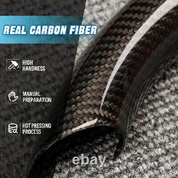 Real Carbon Fiber Steering Wheel Cover Trim Fit For Rivian R1S R1T 2022-2024