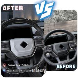 Real Carbon Fiber Steering Wheel Cover Trim Fit For Rivian R1S R1T 2022-2024