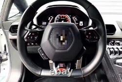 Real Carbon Fiber Steering Wheel Cover Trims For Lamborghini Huracan Lp610 LP580