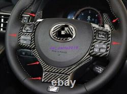 Real Carbon Fiber Steering Wheel Decoration Cover For LEXUS IS250 IS300 06-2012