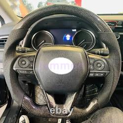 Real Carbon Fiber Steering Wheel Fit Toyota 18-22 Camry 2019+ Corolla RAV4 Crown