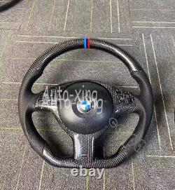 Real Carbon Fiber Steering Wheel For BMW E46 M3+ Cover (No paddle holes) 2001-06