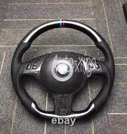 Real Carbon Fiber Steering Wheel For BMW E46 M3+ Cover (No paddle holes) 2001-06