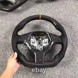 Real Carbon Fiber Steering Wheel For BMW E46 M3+ Cover (No paddle holes) 2001-06