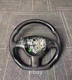 Real Carbon Fiber Steering Wheel For BMW E46 M3+ Cover (No paddle holes) 2001-06