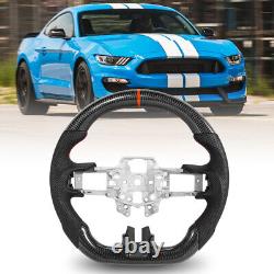 Real Carbon Fiber Steering Wheel For Ford Mustang Shelby GT350 GT350R 2015-2017