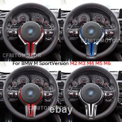 Real Carbon Fiber Steering Wheel Replacement Trim For BMW F80 M3 F82 F83 M4 F10
