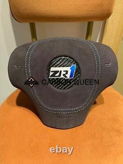 Real Carbon Fiber Steering Wheel Trim Cover replacement for C6 Z06/ZR1 06-13YEAR