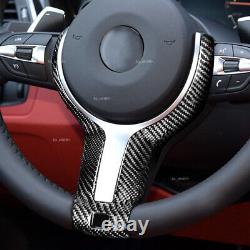 Real Carbon Fiber Steering Wheel Trim For BMW F20 F22 F30 F31 F33 F36 F10 F06 X5