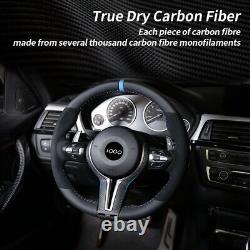 Real Carbon Fiber Steering Wheel Trim Replace For BMW F80 M3 14-18 F10 M5 11-16