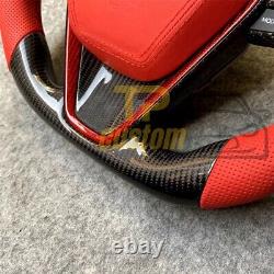 Real Carbon Fiber Steering Wheel for Toyota camry 2018 (usa)+Red middle cover