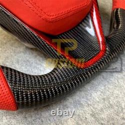 Real Carbon Fiber Steering Wheel for Toyota camry 2018 (usa)+Red middle cover