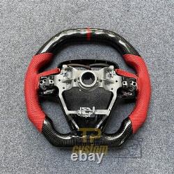 Real Carbon Fiber Steering Wheel for Toyota camry 2018 (usa)+Red middle cover