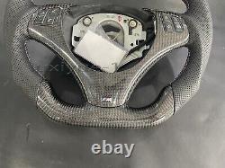 Real Carbon fiber Steering wheel+Cover For BMW 1 Series 120i 130i 135i E81 E82