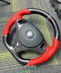 Real Carbon fiber Steering wheel+Cover For BMW 3s320i 325i 330i 335i E90 E91 E92
