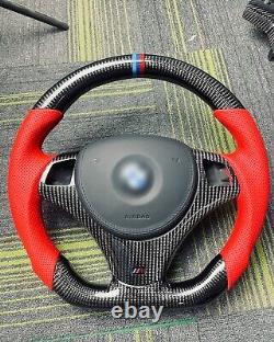 Real Carbon fiber Steering wheel+Cover For BMW 3s320i 325i 330i 335i E90 E91 E92