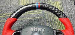 Real Carbon fiber Steering wheel+Cover For BMW 3s320i 325i 330i 335i E90 E91 E92