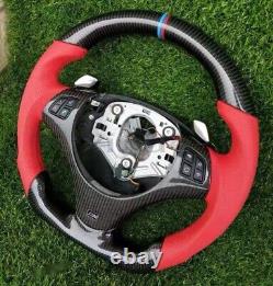 Real Carbon fiber Steering wheel+Cover For BMW 3s320i 325i 330i 335i E90 E91 E92
