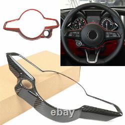 Real Dry Carbon Fiber Steering Wheel Cover Fit for Alfa Romeo Giulia Stelvio