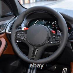 Real Dry Carbon Fiber Steering Wheel Cover For BMW X3 X4 G01 G02 M5 F90 F97 F98