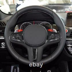 Real Dry Carbon Fiber Steering Wheel Cover For BMW X3 X4 G01 G02 M5 F90 F97 F98