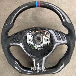 Real carbon fiber steering wheel+cover for BMW E46 M3 2001-2006(No paddle)
