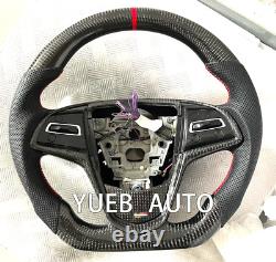 Real carbon fiber steering wheel for Cadillac ATSL CTS ATSV CTS V red