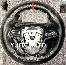 Real carbon fiber steering wheel for Cadillac ATSL CTS ATSV CTS V red