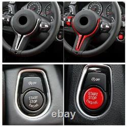 Red ABS Steering Wheel Cover withSwitch Button Trim Kit for BMW M2 F87 2016-2018