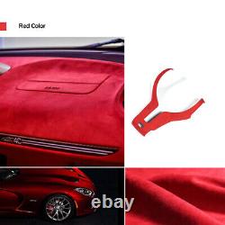 Red Alcantara Steering Wheel Trim Cover For BMW F20 F22 F30 F32 F10 F15 M Sport