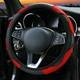 Red Car Microfiber Leather Steering Wheel Cover 38cm/15'' Universal Accessories