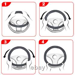 Red Car Microfiber Leather Steering Wheel Cover 38cm/15'' Universal Accessories