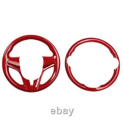 Red Carbon Fiber Steering Wheel Button Cover Trim For Chevrolet Cruze 2010-2016