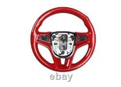 Red Carbon Fiber Steering Wheel Button Cover Trim For Chevrolet Cruze 2010-2016
