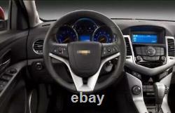 Red Carbon Fiber Steering Wheel Button Cover Trim For Chevrolet Cruze 2010-2016