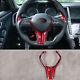 Red Carbon Fiber Steering Wheel Cover Trim For Infiniti Q50 2018-20 Q60 2017-20