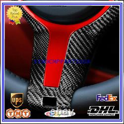 Red Carbon Fiber Steering Wheel Trim Replace Fit For BMW 1 3 4 5 6 X5 X6 M-sport