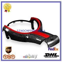 Red Carbon Fiber Steering Wheel Trim Replace Fit For BMW 1 3 4 5 6 X5 X6 M-sport