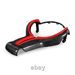 Red Carbon Fiber Steering Wheel Trim Replace Fit For BMW M2 M3 M4 M5 M6 X5M X6M