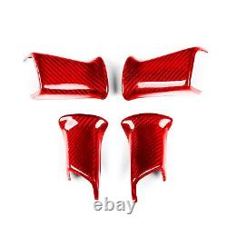 Red Dry Carbon Fiber Interior Steering Wheel Frame Cover For Hummer H2 2003-2007