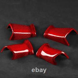 Red Dry Carbon Fiber Interior Steering Wheel Frame Cover For Hummer H2 2003-2007