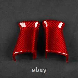 Red Dry Carbon Fiber Interior Steering Wheel Frame Cover For Hummer H2 2003-2007