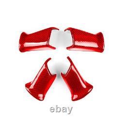 Red Dry Carbon Fiber Interior Steering Wheel Frame Cover For Hummer H2 2003-2007